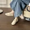 Novedad Primavera 2026 Estilo Redondo Piel Genuina Mate Suela Suave Casual para Exteriores Mocasines para Mujer con Cordones Suelas Planas