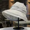 Sombrero de Pescador Plegable Estilo Perezoso con Protección Solar para Mujer, Sombrero de Sol Ligero y Transpirable de Verano con Ala Ancha que Hace que la Cara Parezca Más Pequeña