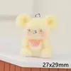 Koala Lindo Resina Flocado Estéreo Lindo Llavero DIY Colgante para Teléfono Móvil Accesorios