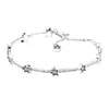 Pulsera interestelar Panjia Tianzhi nueva aleación pulsera de estrella de cinco puntas pulsera pavimentada con diamantes pulsera joyería en stock al por mayor