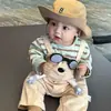 Nuevo Set de Otoño para Bebés Niños Ropa de Bebé a Rayas Overol Elegante para Bebés y Niños Pequeños Primavera y Otoño