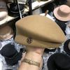 M-label Diseño Nicho Boina de Lana Blanca para Mujer Invierno ins Celebridad de Internet Sombrero de Nuevos Artistas Británico y Coreano