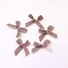 Tela Retro Príncipe de Gales a Cuadros con Lazo Pendientes Hechos a Mano DIY Pasador Materiales para Joyería Accesorios Pequeños