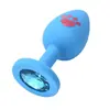 Plug anal de silicone de pata de gato sm para sair com strass Plug anal BDSM para passagem traseira brinquedo de flerte para casais brinquedos sexuais