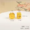 Accesorios para joyería DIY de oro antiguo con agujero pasante flor de durazno flor de cuatro hojas lirio colgante cuenta de agujero grande pulsera con cuentas