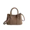 Bolsos Pequeños de Moda Populares para Mujer 2026 Nuevo Estilo Coreano Primavera Versátil Bolso Cruzado de Moda Súper Popular Bolso Cubo
