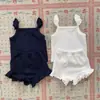 Conjunto de Vestido sin Mangas con Volantes Casual Dulce Suave y Pantalones Cortos para Niños y Bebés - Verano 2026