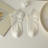5 Pares de Calcetines de Algodón Peinado Estilo Corazón Hueco, Simples y Versátiles, Transpirables, Absorbentes del Sudor, Calcetines Finos para Mujer, Venta al por Mayor desde Taiwán