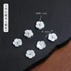 Accesorio de gato sin rostro de nácar blanco natural, componentes de joyería DIY para collar y pulsera semiacabados perforados, venta directa de fábrica