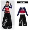 Conjunto de jazz para niñas, con top corto y mangas largas, en estilo coreano de 1983, moderno y a la moda, perfecto para actuaciones de danza jazz y espectáculos de street dance.