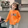 Camiseta de manga larga de algodón puro para niños, elegante camiseta básica de dibujos animados para bebé estilo ins, nuevo top de otoño 2026 para niñas, primavera y otoño