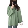Comercio Exterior Ropa de Mujer 2026 Otoño Nuevo Estilo Coreano Color Sólido Cuello Redondo Manga Larga Camiseta para Mujer Holgada Versátil Superior Venta al por Mayor