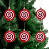 Caramelo Plano Navideño Transfronterizo Paleta Decoración Bola de Navidad Colgante para Árbol de Navidad Suministros Navideños Adornos Colgantes