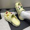 Zapatos de Cueva de Suela Gruesa para Mujer Verano para Exterior 2025 Nuevas Sandalias de Playa Antideslizantes Tacón Aumentado Pantuflas de Eva