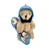 Novo Pingente de Pelúcia Urso de Skate Criativo Desenho Animado Fofo Chaveiro Estilo Vento Chaveiro para Mochila de Estudante