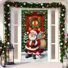 Nueva cortina de puerta transfronteriza para decoración de fiesta de Navidad, pancarta de puerta, bandera colgante, tela colgante, bandera, cubierta de puerta, accesorio, bandera de ambiente