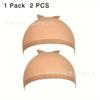 Peluca Red de Cabello de Encaje Paquete de 2 Gorro de Peluca HD Transparente Color Piel Invisible Elástico Red de Media de Seda en stock Venta al por Mayor