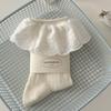 Calcetines de encaje estilo académico de primavera y verano para mujer, calcetines finos de malla blancos huecos de algodón, calcetines apilados