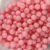 Cuentas redondas de gelatina acrílica de 12-16 mm, cara lisa, agujero recto, cuentas redondas de plástico sueltas, material de cuentas hecho a mano para bricolaje