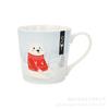 Taza de Cerámica Navideña 380ml Centro Comercial Restaurante Especial de Vacaciones Taza con Patrón de Alce Oso Blanco