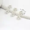 Relleno de Oro de 14K Cintura Pequeña Flor de Doble Cara Bandeja Pulsera Collar DIY de Cuentas Hecho a Mano Accesorios de Joyería Material Hecho a Mano C45