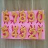 0-9 Digital Lollipop Silicone Molde Digital Top Hat Bow Forma Cake Decorativo Spot
