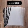 Bolsa transparente para documentos de fichário com 11 furos A3/A4 PP liso espessado à prova d'água bolsa inserção protetora de documentos de escritório lote