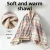 Manta de Flanela com Aconchego Absorvente de Umidade e Gerador de Calor Múltiplas Funções Xale para Pessoa Preguiçosa Lã Envolvente Quente para Escritório Manta Infantil