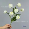 7 Peônias Individuais Exquisitas Peônias Artificiais para Salão de Casamento e Decoração de Loja Design Floral Adereços de Galho Alto