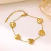 Pulsera y Collar de Acero de Titanio Corazón Sólido Transfronterizos para Mujer, Nuevo Moda Simple Oro Real 18K Sin Decoloración Conjunto al por Mayor