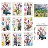 Pegatinas de Ventana de Pascua Transfronterizas Decoración de Ventana de Dormitorio Fiesta Festiva Huevos de Dibujos Animados Conejo Pegatinas Estáticas Personalización