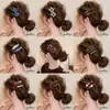 Elegante pinza para el pelo floral con estampado de leopardo para mujer, con un aire Maillard, pinza de cocodrilo estilo coreano, pasador, accesorio para el pelo de otoño e invierno