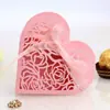Caja de dulces con cinta de flores y papel cortado con láser estilo europeo, caja de papel para chocolates, regalos de boda, rosas para el día de San Valentín