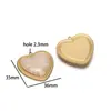 Colgante de Corazón de Acero Inoxidable con Goteo de Aceite de Color Esmalte DIY Joyería de Accesorios Colgantes para Collares y Pendientes de Gama Alta de Nicho 18K