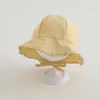Sombrero de Bebé Estilo Delgado Primavera y Otoño Protección Solar Sombrero de Cubo a Cuadros para Niños Niñas Estilo Coreano Sombrero de Cubeta para Bebé Verano de Moda
