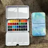 Kit de Tintas Aquarela 24 Cores 36 Cores Tinta Sólida para Nail Art Iniciantes Kit Inicial de Pintura Portátil Atacado