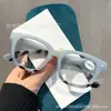 Gafas de Lectura de Marco Cuadrado Nuevo Transfronterizo con Clavo de Arroz Anti-Luz Azul Combinación de Colores de Moda Marco de PC Patas de Resorte Gafas de Lectura al por Mayor para Mujeres