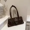 Bolso de Axila de Alta Apariencia para Mujer 2026 Verano Nuevo de Moda Tachonado Bolso Biker Estampado de Leopardo Bolso de Mano Personalizado
