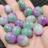 Jade Esmeralda Violeta cuentas de ábaco Jade cuentas sueltas grueso púrpura flor flotante pulsera collar accesorios de joyería cuentas al por mayor