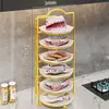 Estante de almacenamiento para bandejas de preparación de cocina, estante de preparación multicapa para uso doméstico, escurridor de platos multifuncional para escurrir y almacenar ingredientes