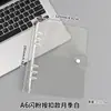 Capa Colorida para Caderno de Folhas Soltas A5A6A7M5 Capa de Planejador com Fecho de Seis Furos Couro Macio Brilho Fino Capa Transparente para Caderno de Folhas Soltas