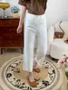 Jeans Blancos Rectos para Mujer en Verano Nuevos Talla Grande mm Gorditas Figura de Pera Cintura Alta Sueltos Efecto Adelgazante Pantalones de Pierna Ancha