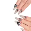 Rhinestones Transparentes Grises para Uñas con Base Puntiaguda, Rhinestones de Forma Irregular, Rhinestones en Forma de Corazón, Rhinestones de Azúcar Hielo, Rhinestones Grandes en Forma de Huevo de Paloma, Rhinestones para Uñas, Decoraciones de Uñas Portátiles