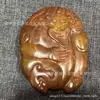 Atacado Jade Jade Antigo Pingente Jade Antigo Alto Jade Velho Jade Auspicioso Peça de Mão Jade Pingente Marca Tigre Branco