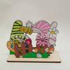 Coelhinho da Páscoa Enfeites de Madeira Artesanato Decorativo Novo Ovo Quebra-Cabeça Tridimensional Criativo em estoque