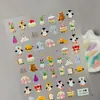Adesivos Relevo Desenho Animado Fofos em Estoque, Múltiplas Opções Disponíveis, Ursinho Infantil, Coelho, Filhote Adesivos para Nail Art, Estilo Ca