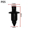 Hebilla de punta pequeña de flecha Placa protectora P05 Clip de plástico tipo pulsador Torniquete de expansión de nailon Accesorios de remache Hebilla de coche