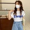 Camiseta de manga corta retro americana para mujer, verano 2023, nuevo diseño de celebridades en línea, estilo nicho, top holgado y elegante.