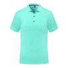Polo de manga corta con solapa de algodón de 200 g, corte de verano, cómodo, con abertura, casual, ordinario, color sólido, punto