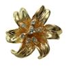 Yesen ESSTUDIO Botón de flor dorada tridimensional Botón de metal Lily Diamond Traje Hebilla decorativa Hebilla de chaqueta